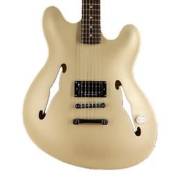 Fender Tom DeLonge Starcaster®, Rosewood Fingerboard, Chrome Hardware, Satin Shoreline Gold