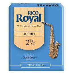 RICO ROYAL Rico Royal Alto Sax Reeds, Strength 2.5, 10-pack